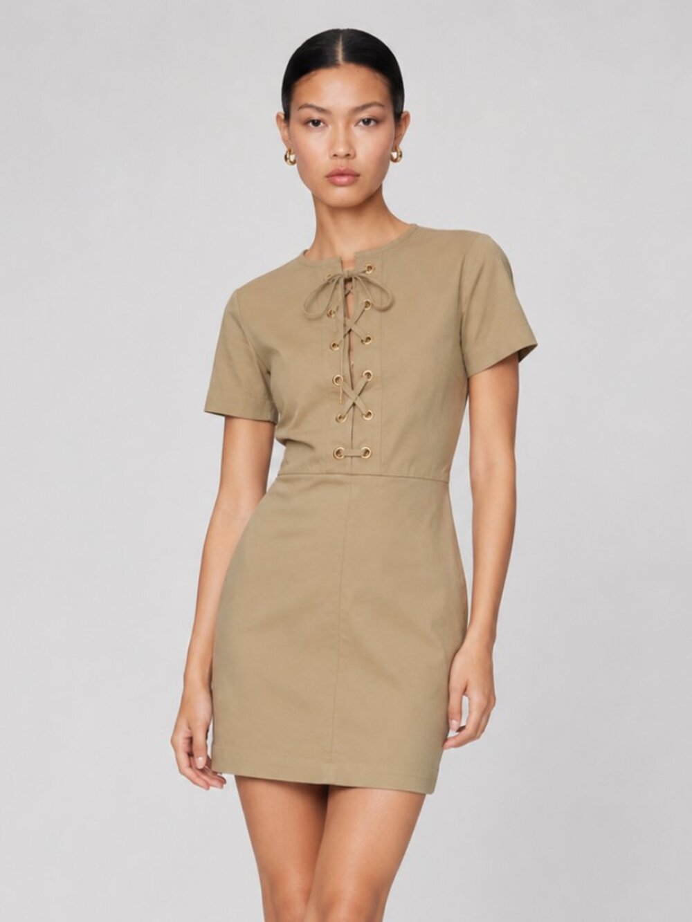 Michael Kors Lace Up Sheath Dress